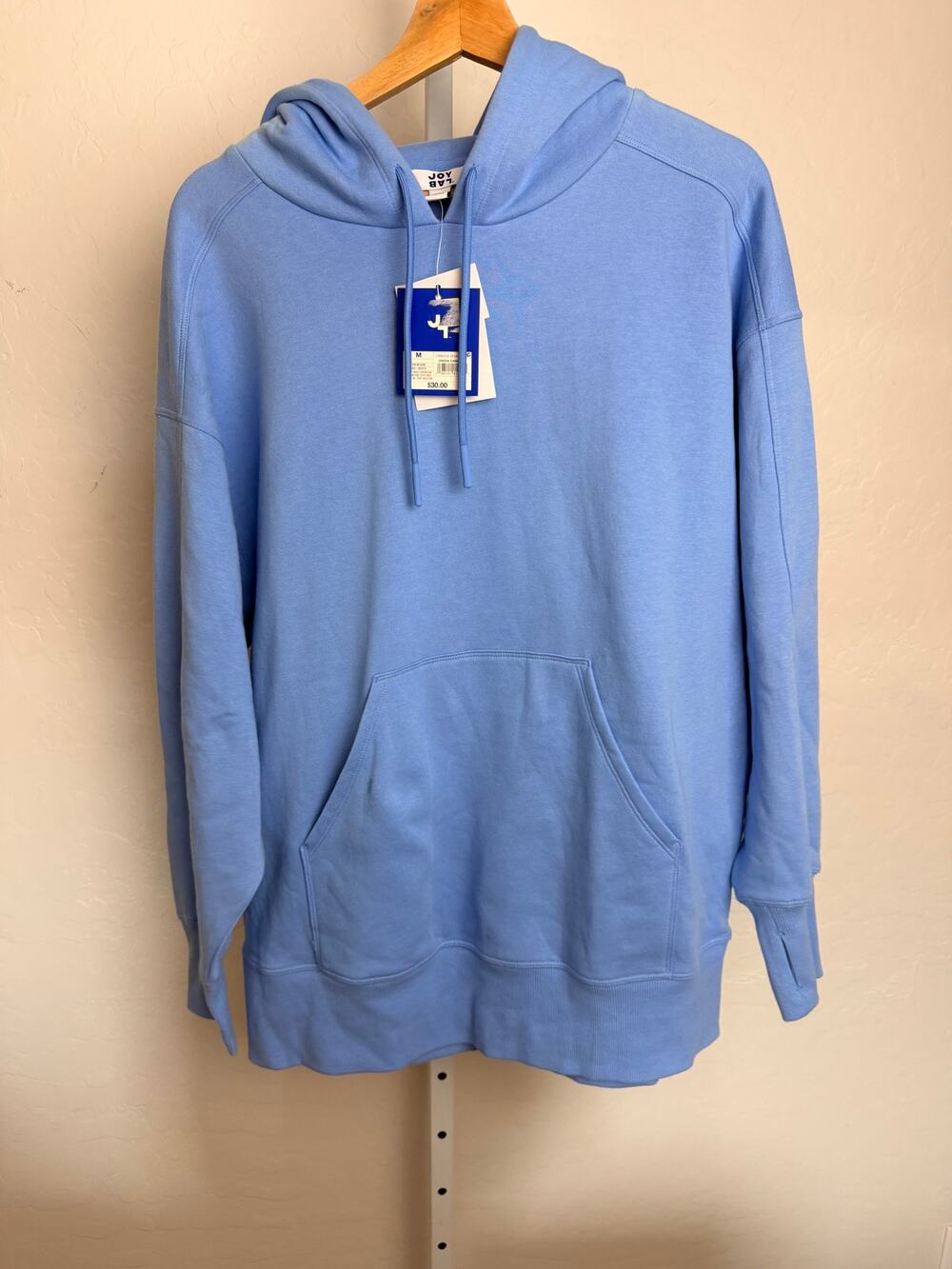JoyLab Women’s Oversized Pullover Hoodie Light Blue Size Medium NWT